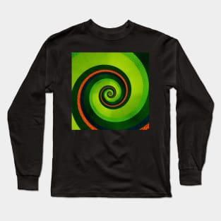 ART leather green spiral Long Sleeve T-Shirt